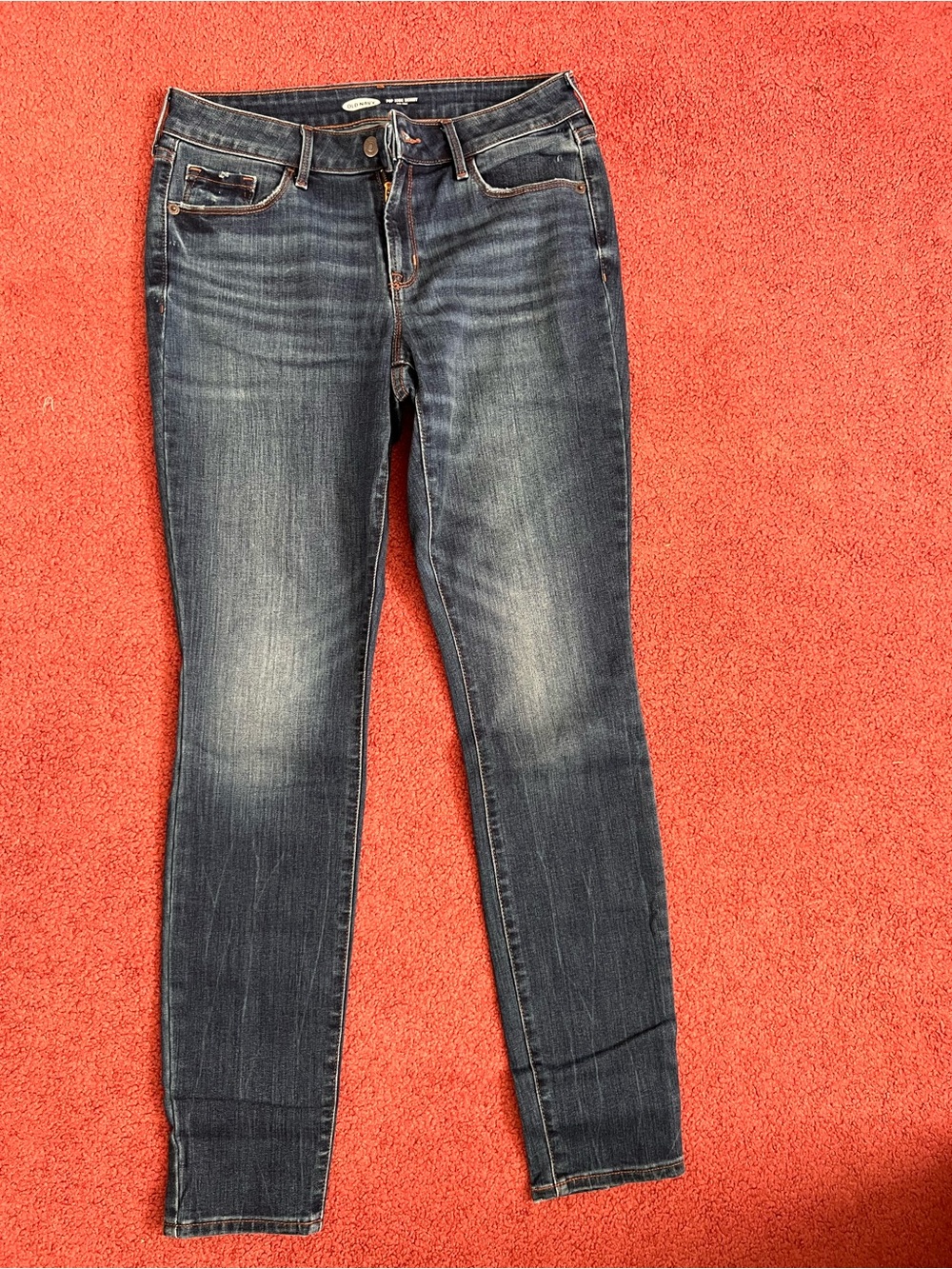 Old Navy Dark Wash Pop Icon Skinny Jeans Mid-Rise
